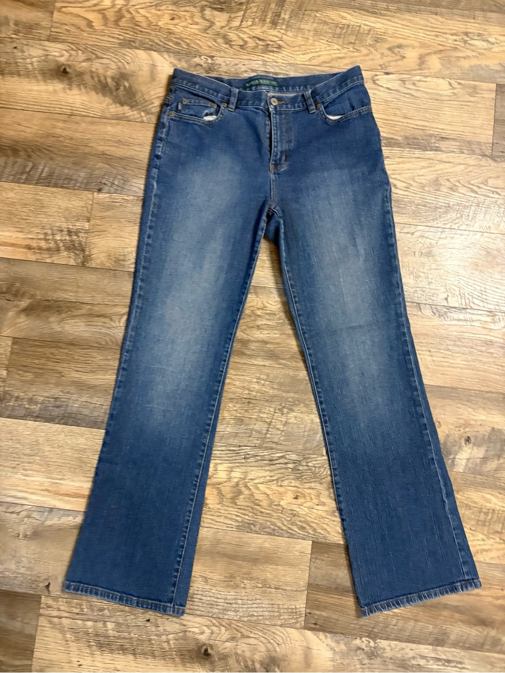 Lauren Ralph Lauren Boot Cut Denim Jeans in Blue Wash